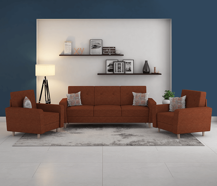 Copper Molfino sofa 3+1+1 Seater