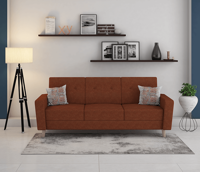 Copper Molfino sofa 3 Seater