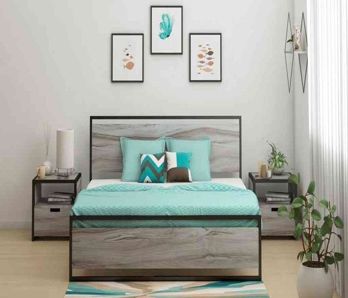 Perch Double Bed 6X6 Light Brown