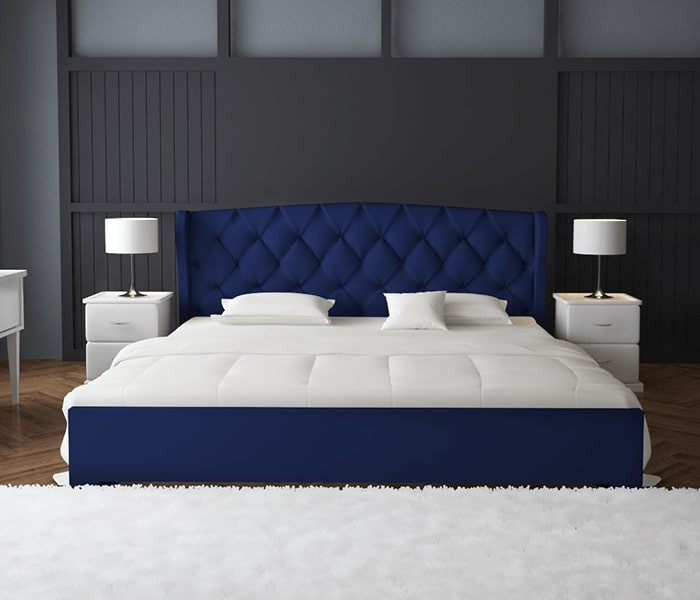 Navy Double Fabric Wing Bed 6X6
