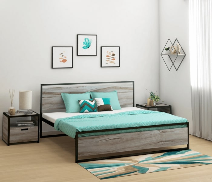Perch Double Bed 6X5 Light Brown