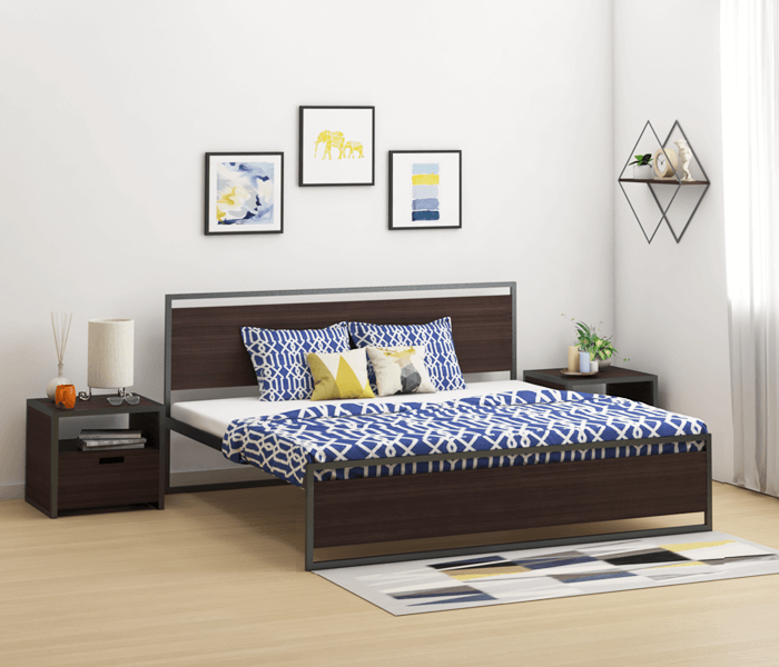 Perch Double Bed 6X5 Walnut Dark