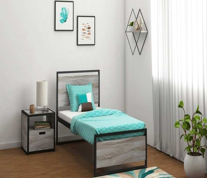 Perch Single Bed 6X4 Light Brown