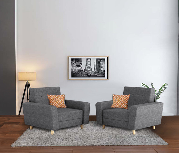 Ash Grey Molfino sofa 1 Seater