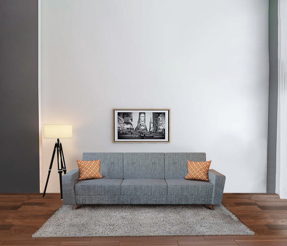 Ash Grey Molfino sofa 3 Seater