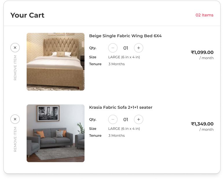 Home Cart Screen
